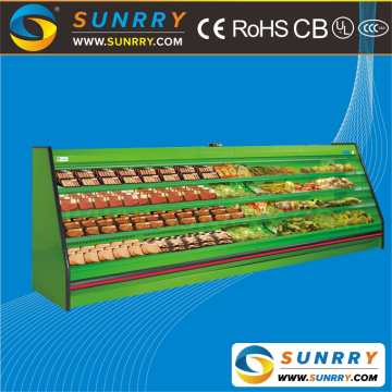 Commercial open display chiller for vegetable and fruit display in supermarket (SUNRRY SY-SVS2000S)