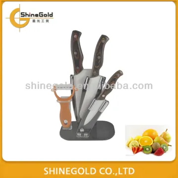 Ceramic kitchen knife set with Acrylic