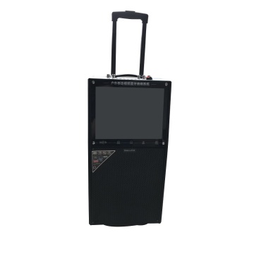 Classic Black Wooden Portable Trolley Speaker