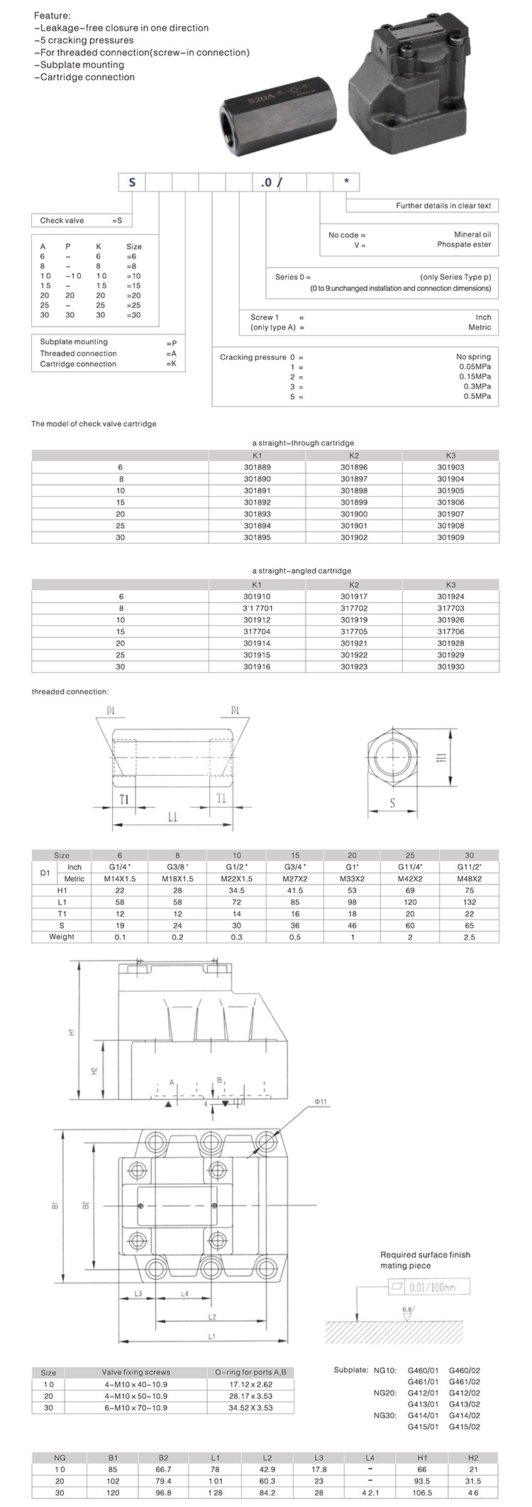 hydraulic check valve