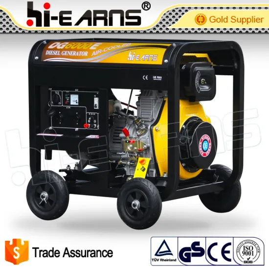 5KVA power 220V open four wheel diesel generator