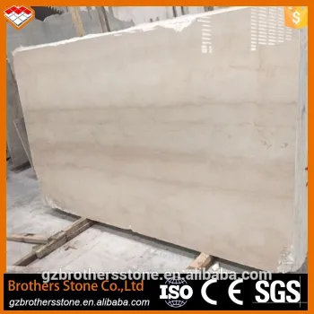 Home decoration polished cream marfil marble slab white wood grain marble