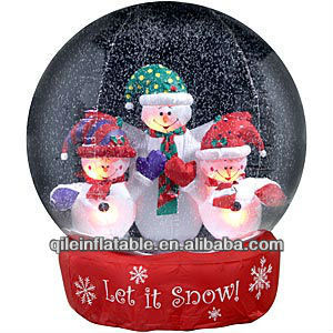 2016 classic inflatable snow globe Christmas holiday decoration for commercial use