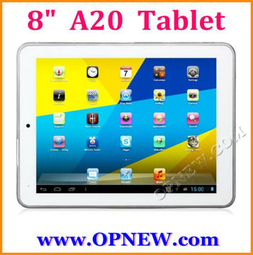 8inch A20 Dual core Tablets PC 1.52GHz 6 Colors In stock OPNEW Wholesale