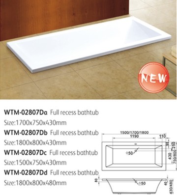 Built-in Bathtubs (WTM-02807)