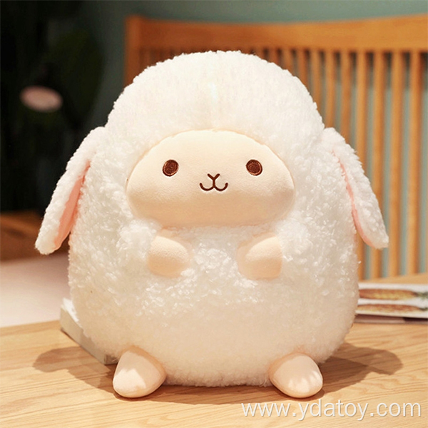 Cute plush pink rabbit pillow