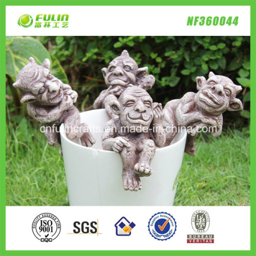 2014 Sold in Four Pieces Resin Goblin Pot Hanger (NF36004)