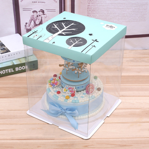 Plastic cake box transparent box