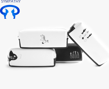 Creative high-capacity student leather pencil case