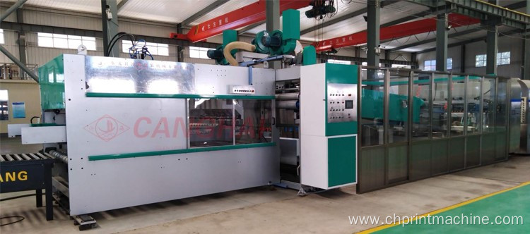 corrugated box printing folding gluing inline machine