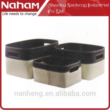 naham home garden 3 pcs woven paper storage basket