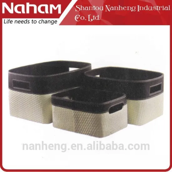naham home garden 3 pcs woven paper storage basket