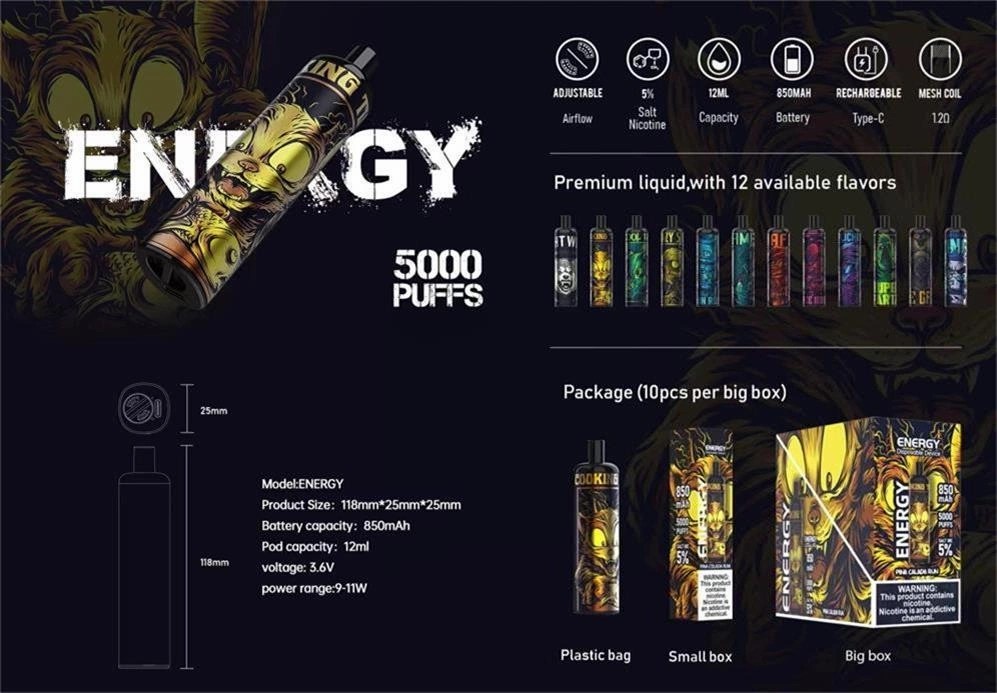 KK Energy 5000 Puffs Vape en gros vape