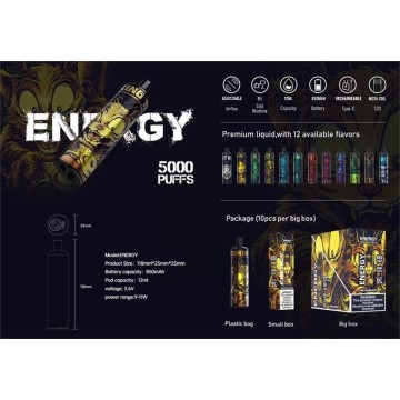 KK Energy 5000 puffs engångsvapen grossist