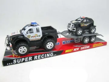 FRICTION POLICE CAR WITH BUSINESS CAR