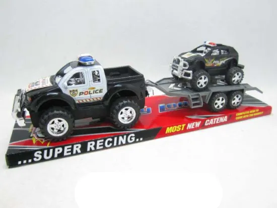 FRICTION POLICE CAR WITH BUSINESS CAR