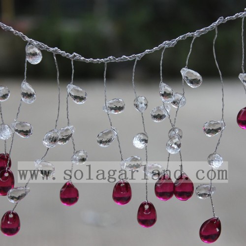 Acrylic Drop And Grape Seed Garland Tree Branches