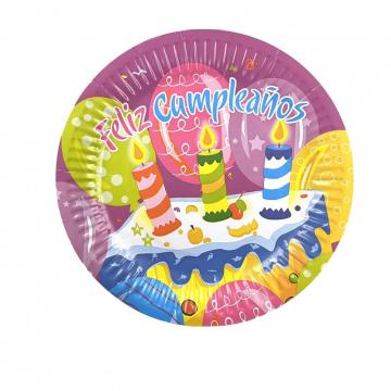 Party paper plate happy birthday 3