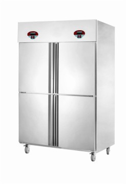 1000L double door stainless steel refrigerator