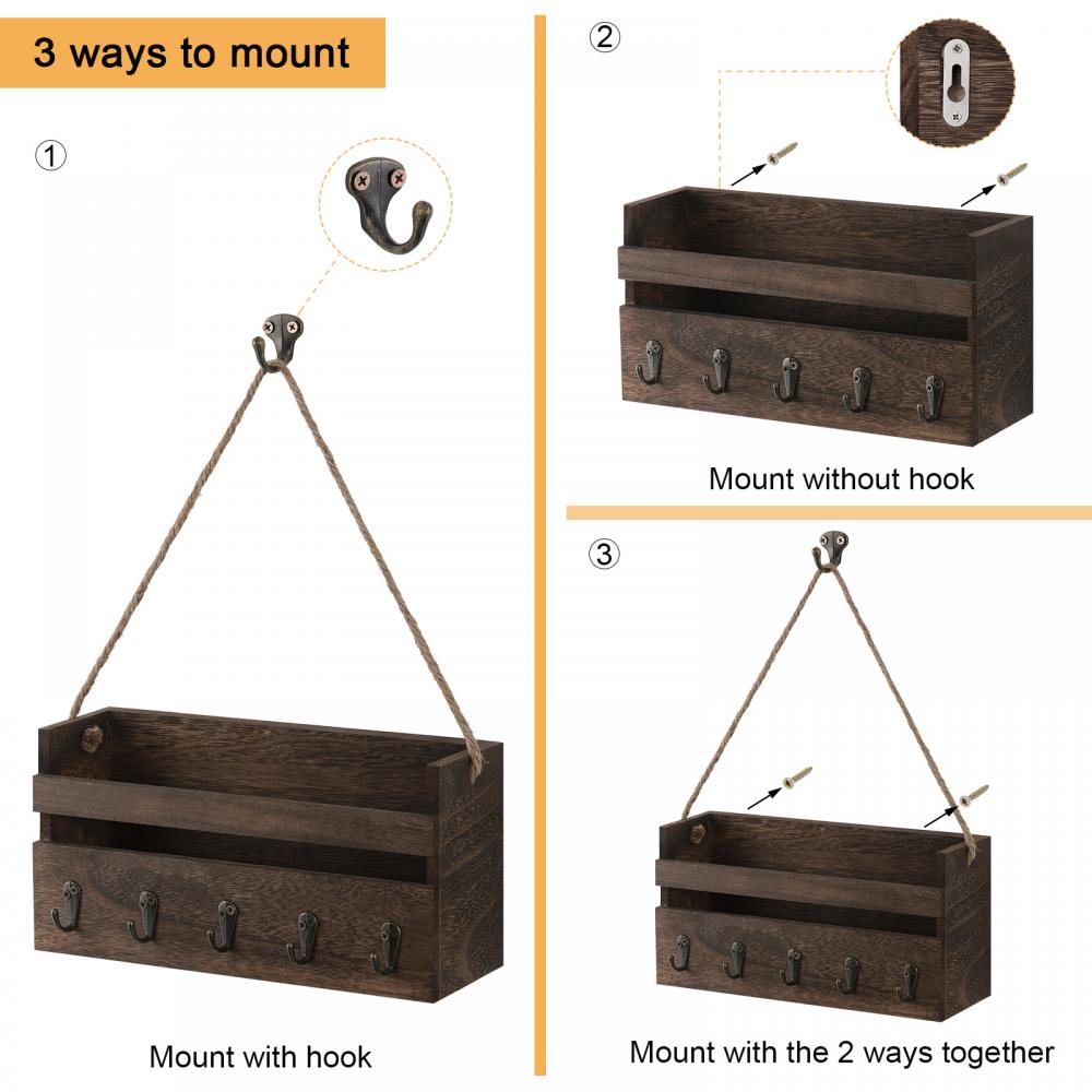 Key Rack With Shelf