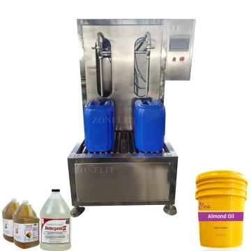Digital Control Semi-Auto Jerry Can Filling Machine for Detergent - 5 Gallon Capacity with 2 Nozzles