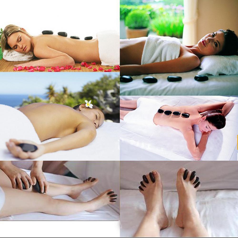 Relaxing Massage Stones Relieve Tiredness
