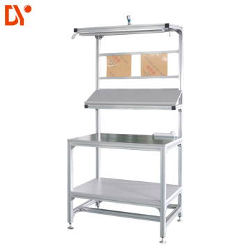 Bancos de trabajo de aluminio: modelos estándar diseñados a partir de aluminio perfilado o leanipe para talleres industriales