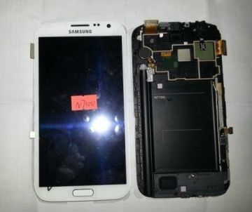 White Samsung Galaxy Note 2 N7100 Smartphone Lcd Diplay Digitizer Assembly Original