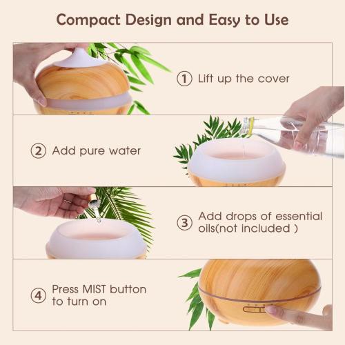 400ml Wooden grain Fea Aroma Diffuser