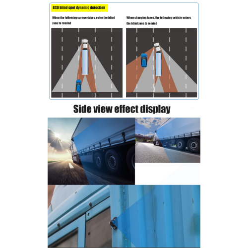 BSD System Truck 10.1 Inch Monitor Blind spot detection system BSD with Hidden Camera for Heavy Duty Vehicle