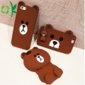 Caso de telefone celular 3D Silicone Bear Design 3D