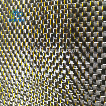 Hybird glitter gold carbon fiber fabric for cars