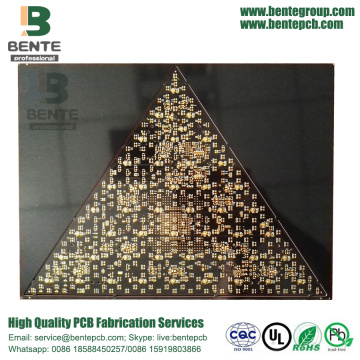 Black Ink 2 Layers PCB Low Cost PCB FR4 Tg150 ENIG 2u"