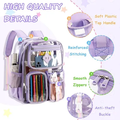 Customized Logo PVC Backpacks for Children and Kids - Waterproof and Casual Sports Bags