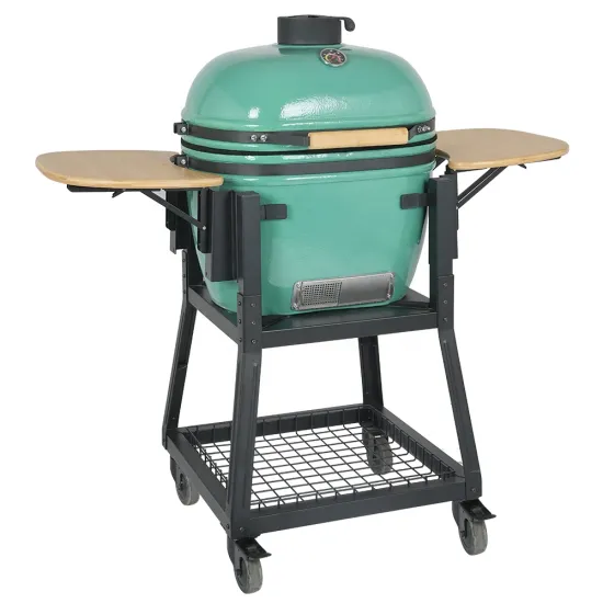 SEB KAMADO New Oval Grill 2024 new design ceramic kamado with trolley light green color