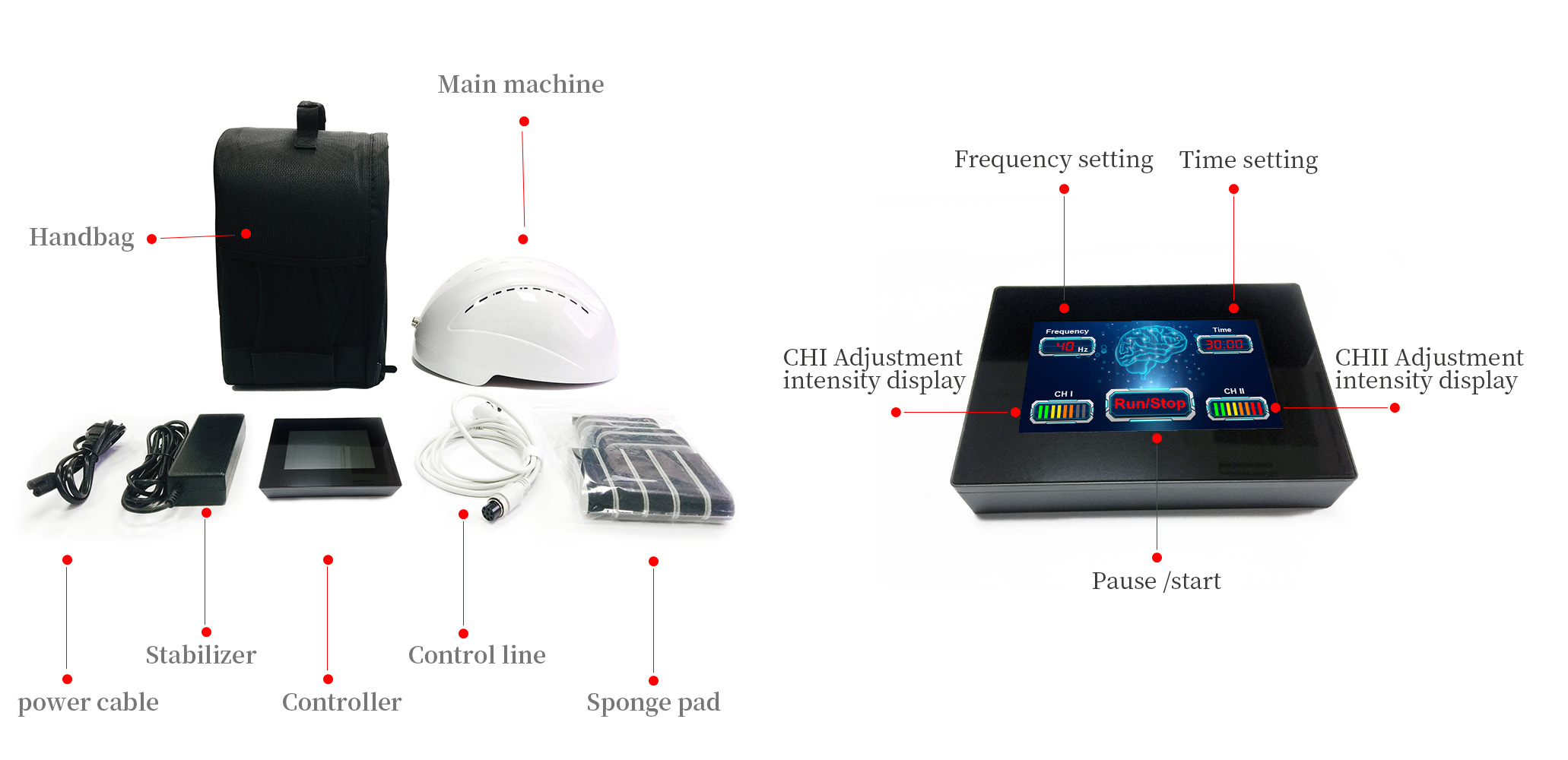 Infrared light therapy laser helmet Parkinson therapy device