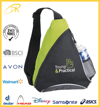 Trendy college student single shoulder bag, Triangle messenger bag for teenagers
