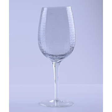 Ensemble de vin en verre transparent motif quadrillage