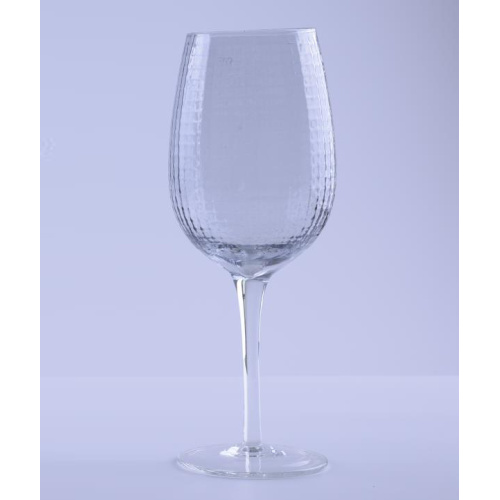 Conjunto de vinho de vidro transparente com padrão de grade