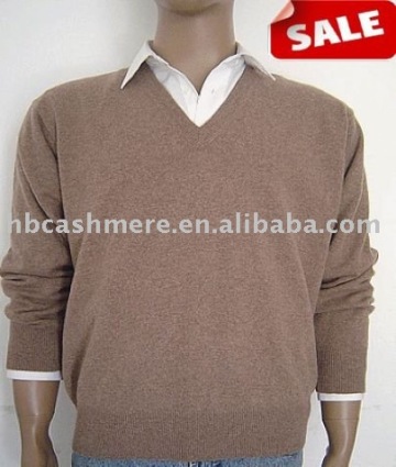 brown cashmere sweater/ pure cashmere/ men cashmere sweater