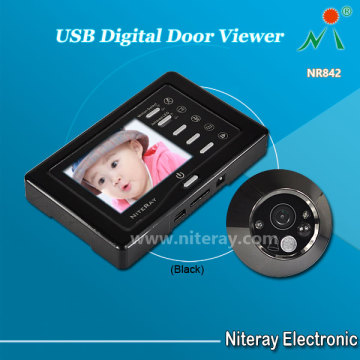 SD Card & Wide Angle Lens Digital Door Pinhole Camera with Motion Detection Recorder
