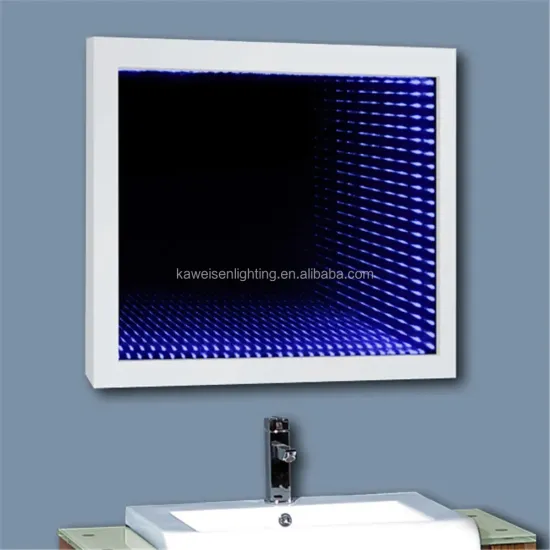 Customizable 3D LED Infinity Mirror Wall Mount with Glass Frame and Touch Switch Technology for Bathroom