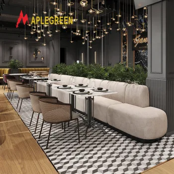 Modern Wooden Restaurant Furniture Cafe Dining Room Table and Chair Set - Light Luxury Coffee Shop
