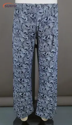 Ladie's plus size all over print jersey pants