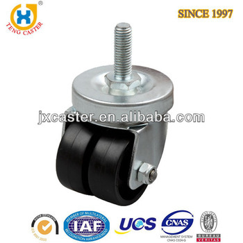 Threaded Stem Daul-Wheel Swivel Caster Wheel