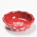 Amazon Christmas flower stoneware ceramic pie baking dish