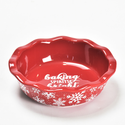 Amazon Christmas flower stoneware ceramic pie baking dish