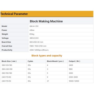 Высокий продуктивный QMJ4-35C Dowly Brick Make Machinery