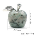 Spot Jasper 1.0Inch Carved Polished Gemstone Apple Crafts Home Decoration Gifts Mom Girlfriend