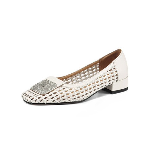 Mouth Single Shoes Female New Hollow Weaving